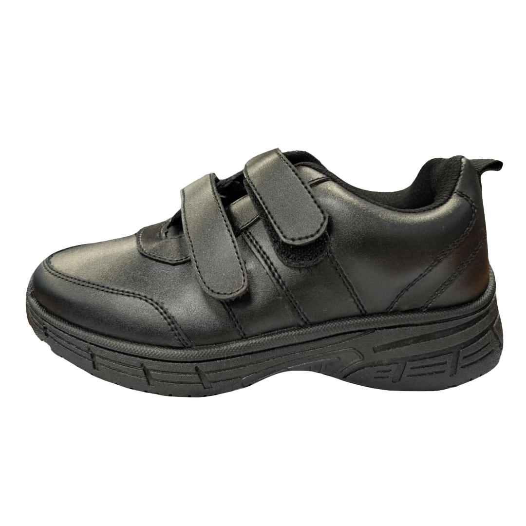 Black School Shoe Velcro